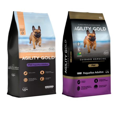 AGILITY GOLD PEQUEÑOS ADULTOS PAQUETE 1,5KG (Alimento) (Cuido)