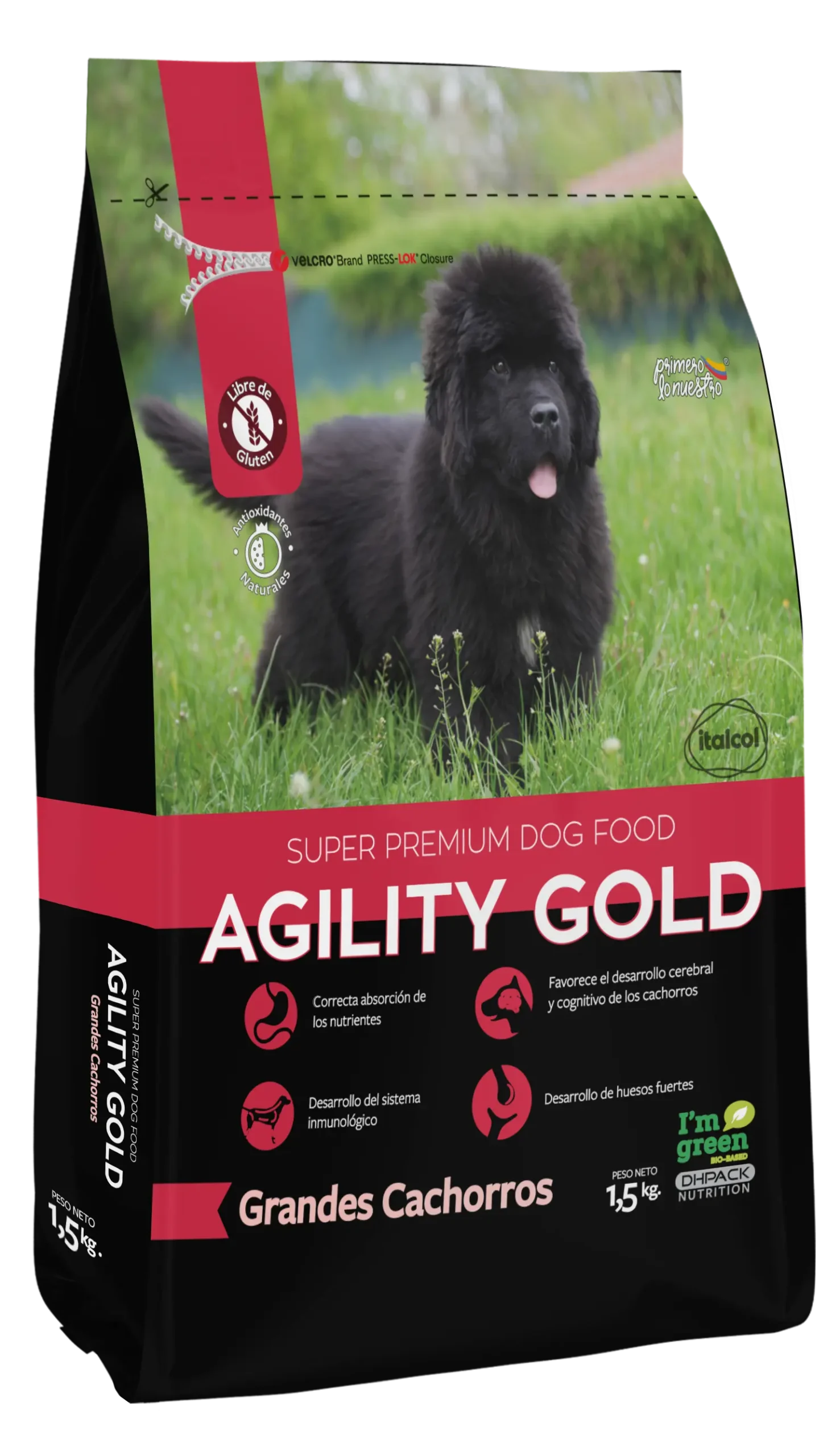 AGILITY GOLD GRANDES CACHORROS PAQUETE DE 1,5KG (Alimento) (cuido)