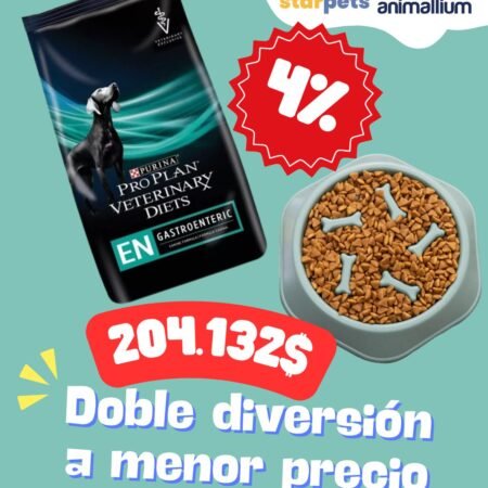 Combo: (plato) Comedero de Comida Lenta + (cuido) Alimento Pro Plan EN Gastro Enteric 2,72kg