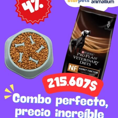 Combo: (plato) Comedero de Comida Lenta + Alimento Kidney Function 2,72kg (Comida, cuido)
